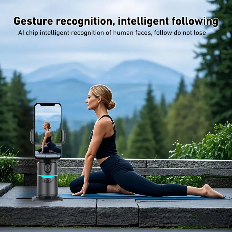 AI 360° Rotation Anti-Shake Portable Device for Live Streaming & Travel Vlog