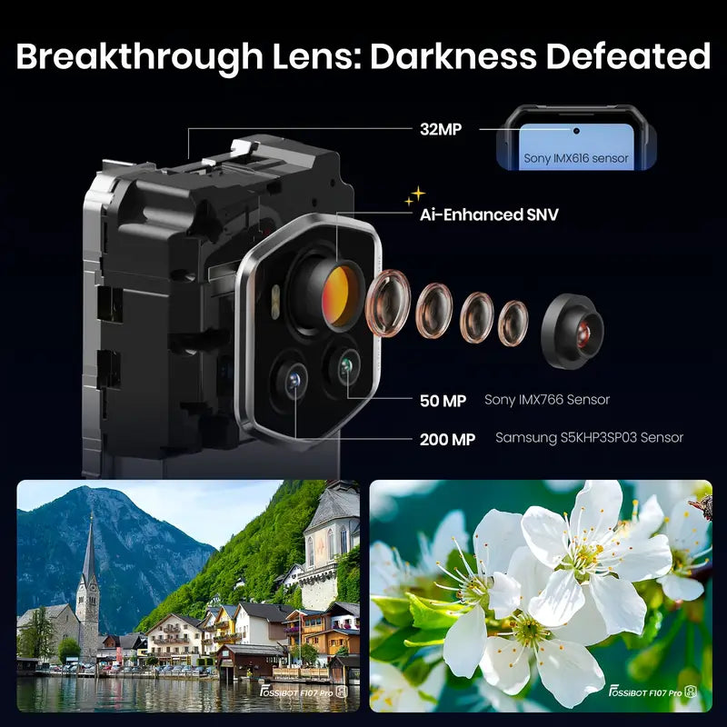 FOSSiBOT F107 Pro Rugged Phone Unlocked 5G Android 15, 30GB+512GB/2TB Rugged Smartphone