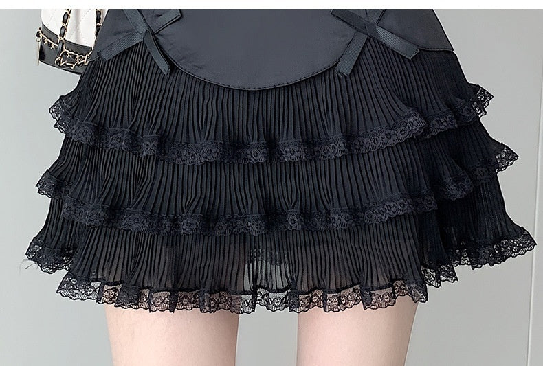 High Waist Lace Pettiskirt Sweet Hot Girl A- Line