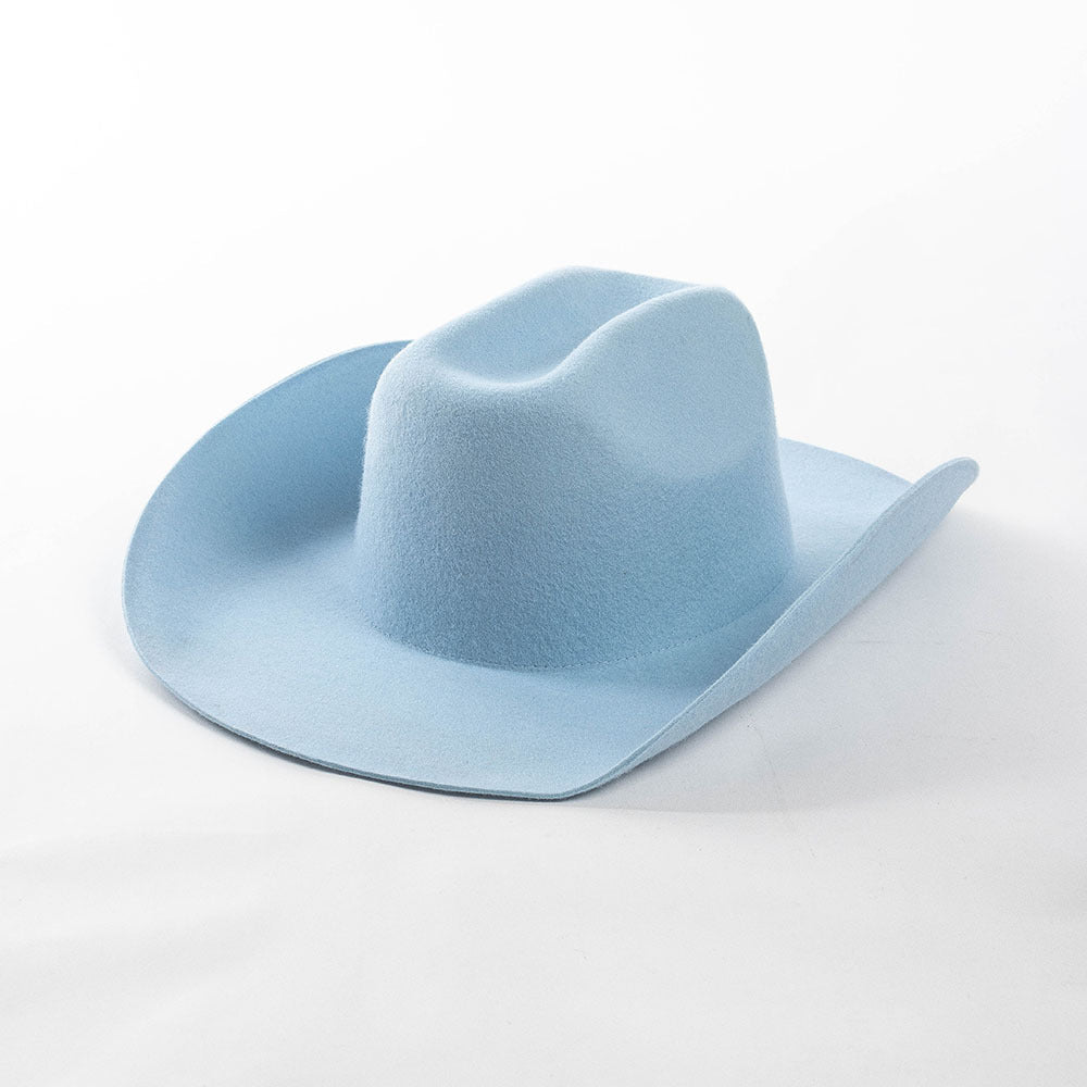 Fashion Casual Curling Wool Felt Cowboy Hat