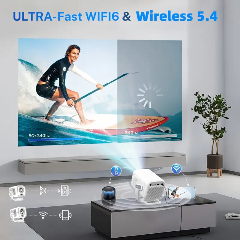 Portable Smart Projector with 4K Decoding