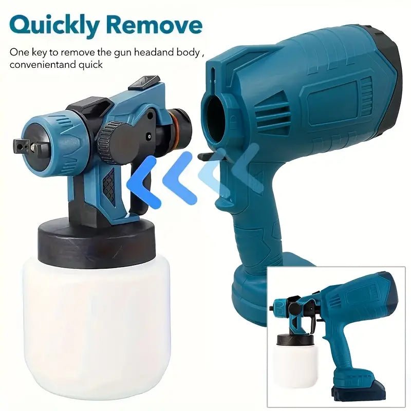 High-pressure Spray Gun Vacuum HVLP Spray Gun/electric Wrench Kit, Equipped with 2 Batteries And A Quick Charger