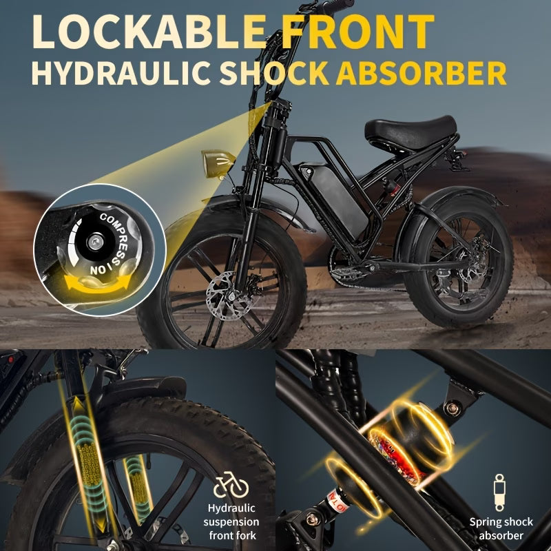 An Electric Bicycle Equipped With A 48 Volt 700 Watt Motor