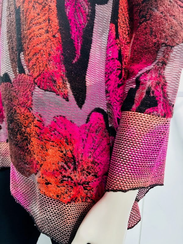 Variations Sunset Floral Burnout Top V7759