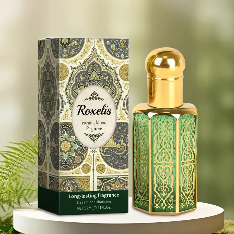 Women's Arabian Perfume - Long-Lasting Jasmine Scent with Golden-Accented Design