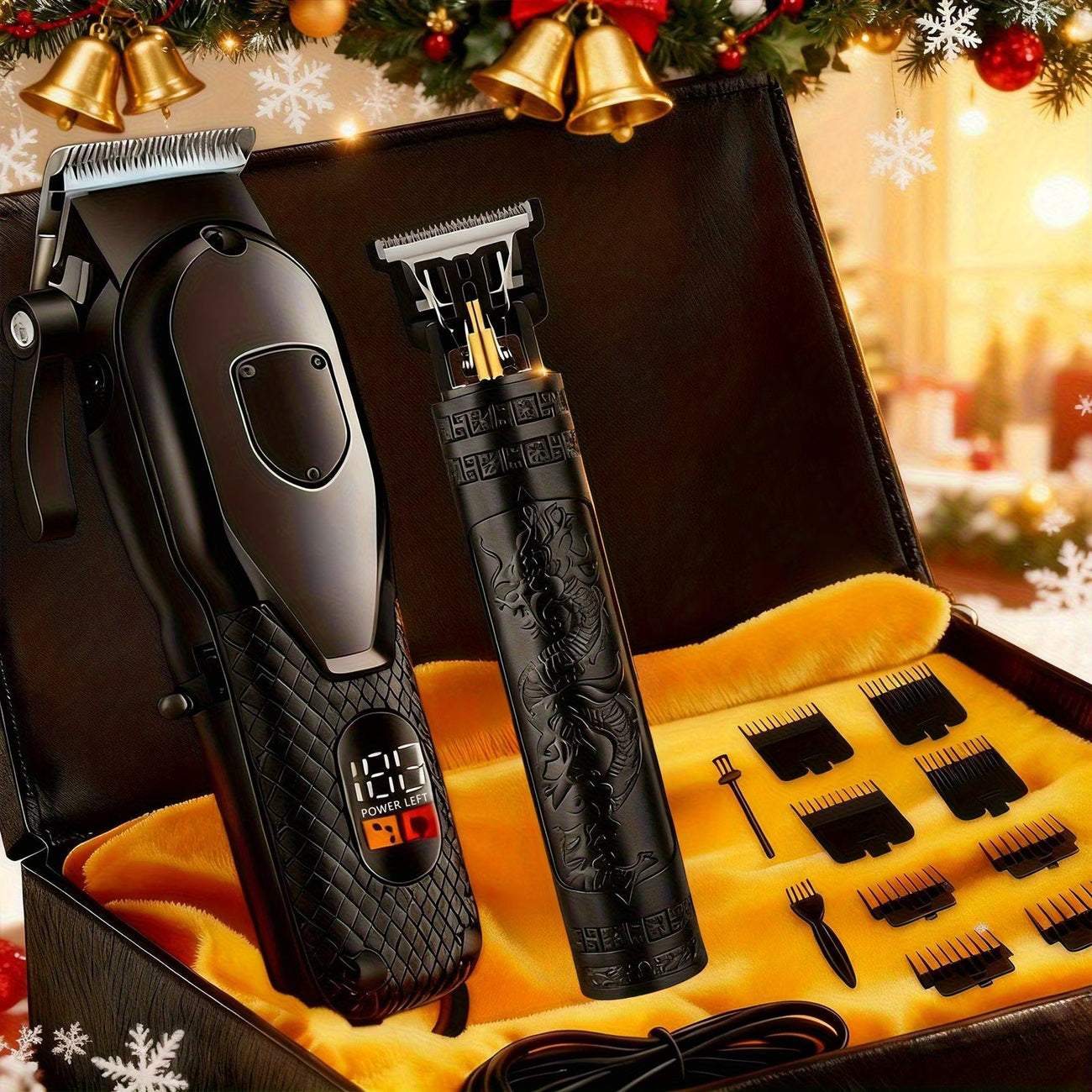 4pcs Men's Cordless Hair Clipper Kits - USB Charging Electric Hairdresser