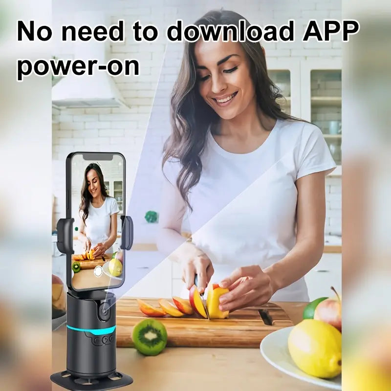 AI 360° Rotation Anti-Shake Portable Device for Live Streaming & Travel Vlog