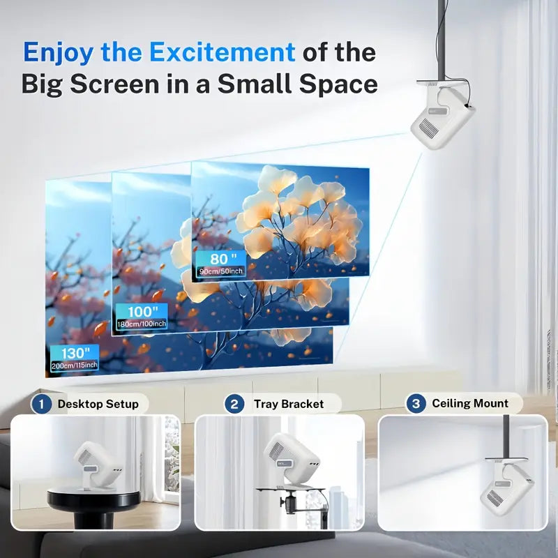 Portable Smart Projector with 4K Decoding