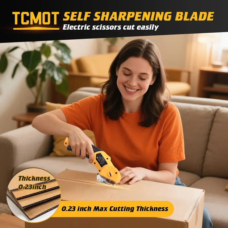 Cordless Electric Scissors - Rechargeable Fabric Cutter for Carpet, Leather, Cardboard