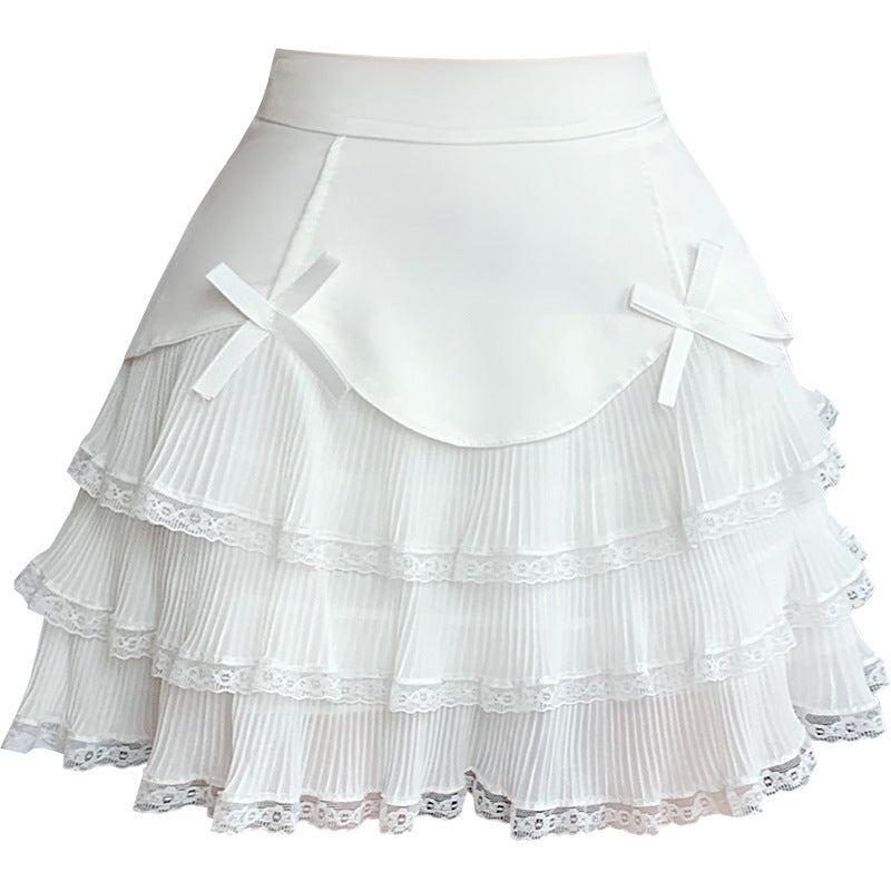 High Waist Lace Pettiskirt Sweet Hot Girl A- Line