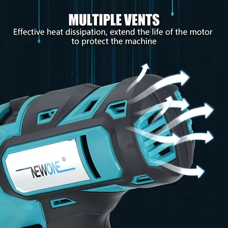 20V 5-in-1 Cordless Power Tool Set, Including: Drill Bit, Screw Driver, Sander, Electric Circular Saw, Lamp