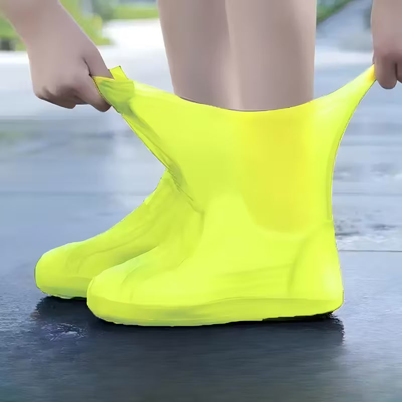 Two Pairs Of Silicone Shoe Covers, Waterproof, Rainproof, Reusable, Anti Slip Shoe Covers