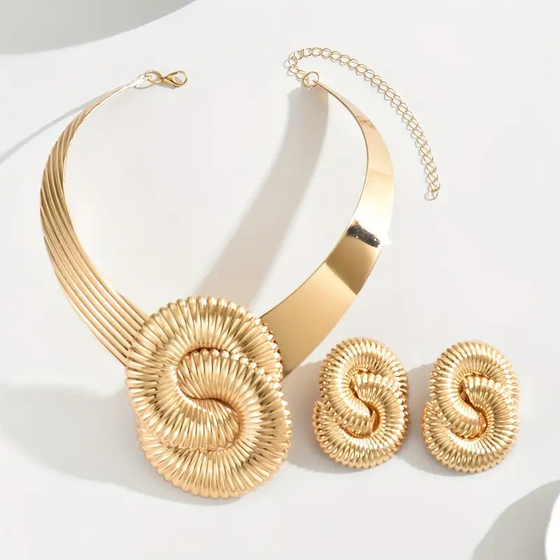 3pcs Of Fashionable V-shaped Metal Style Golden 8-shaped Personality Trend