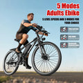 26-Inch Adult Electric Bicycle, Peak 740W Brushless Motor, 20MPH