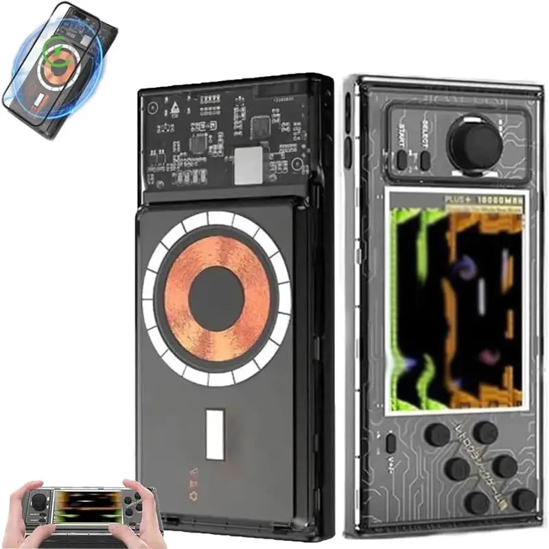 2-in-1 Handheld Game Console with Magnetic Power Bank