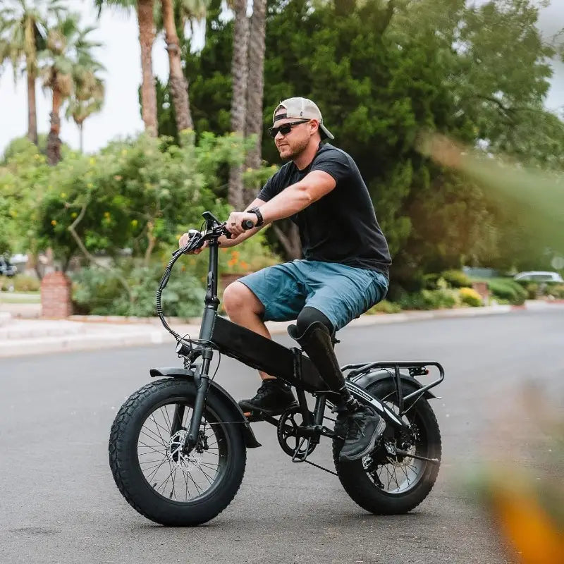 Power Electric Bike 32 mph with Heavy Duty Fat EBike Tires 20x4.0