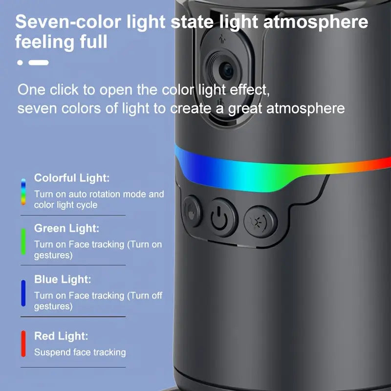 AI 360° Rotation Anti-Shake Portable Device for Live Streaming & Travel Vlog