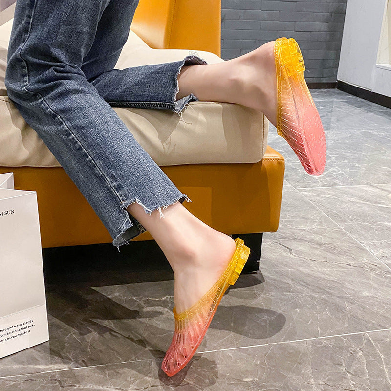 Fashion Crystal Women's Toe-covered Non-slip Sandals