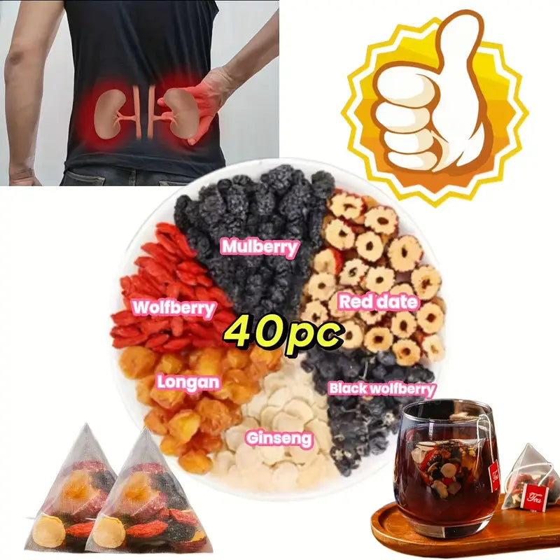 Kidney Tea Formula Ginseng Six Treasure Tea, 6 Precious Ingredient Formulas