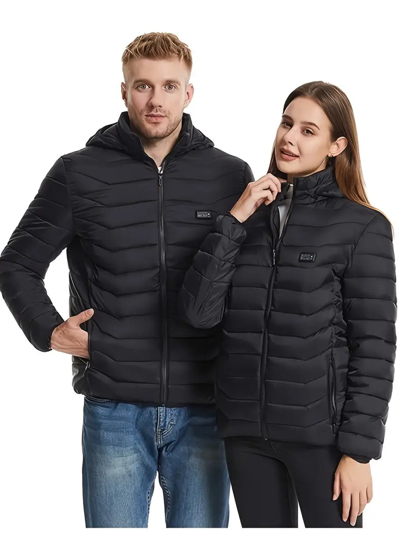Powered Smart Heating Jacket with 24-Zone Heating System, Adjustable Temperature
