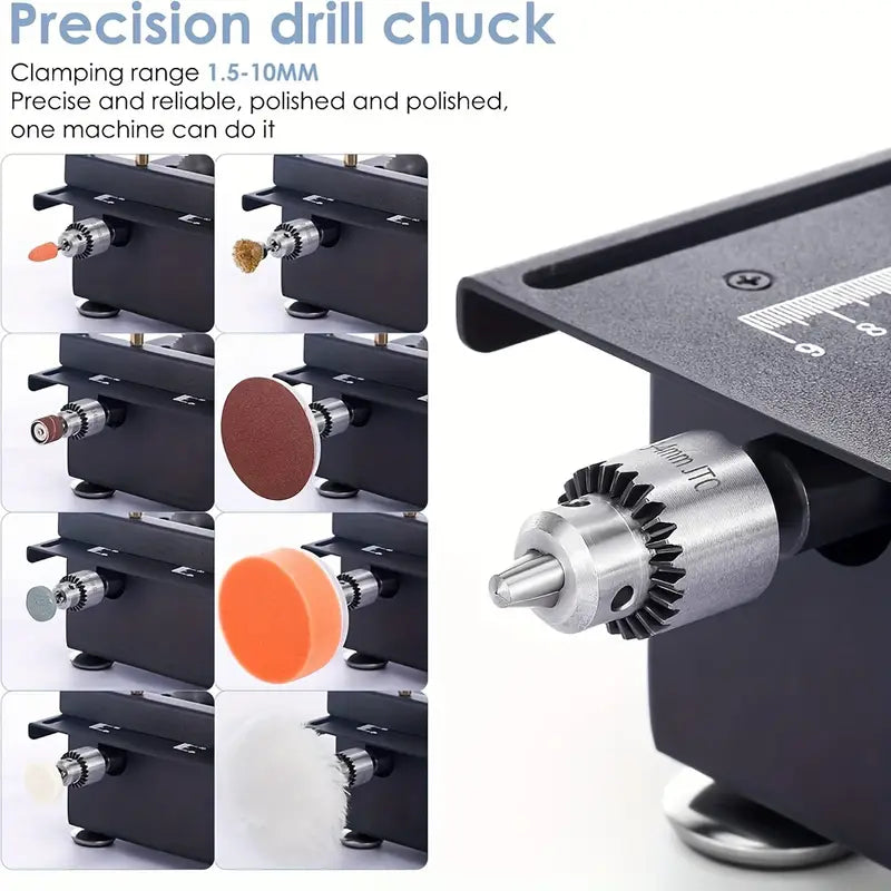 Mini Table Saw, Multi-function Portable Adjustable, Cutting, Sanding, Engraving, Drilling, All-in-one