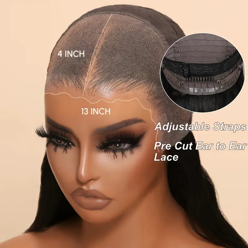 Alynn Glueless Human Hair Wig | 250% Density Body Wave, 13x5 HD Lace Front, No Glue Needed, Breathable Lace