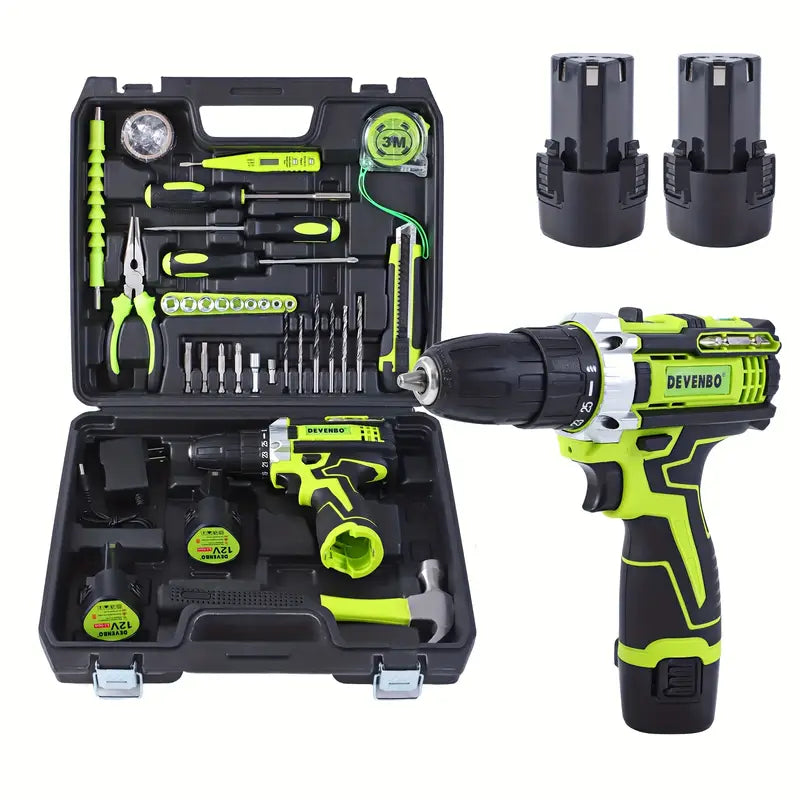 Rechargeable Multi-Function Electric Drill Kit - Perfect for DIY and Home Projects, Includes Lithium Battery