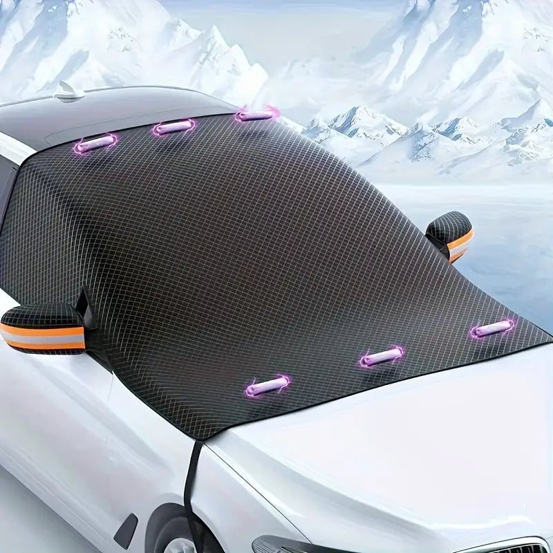 Magnetic Snow Cover for Car Windshield, Oxford Cloth Thickened Antifreeze Sunshade