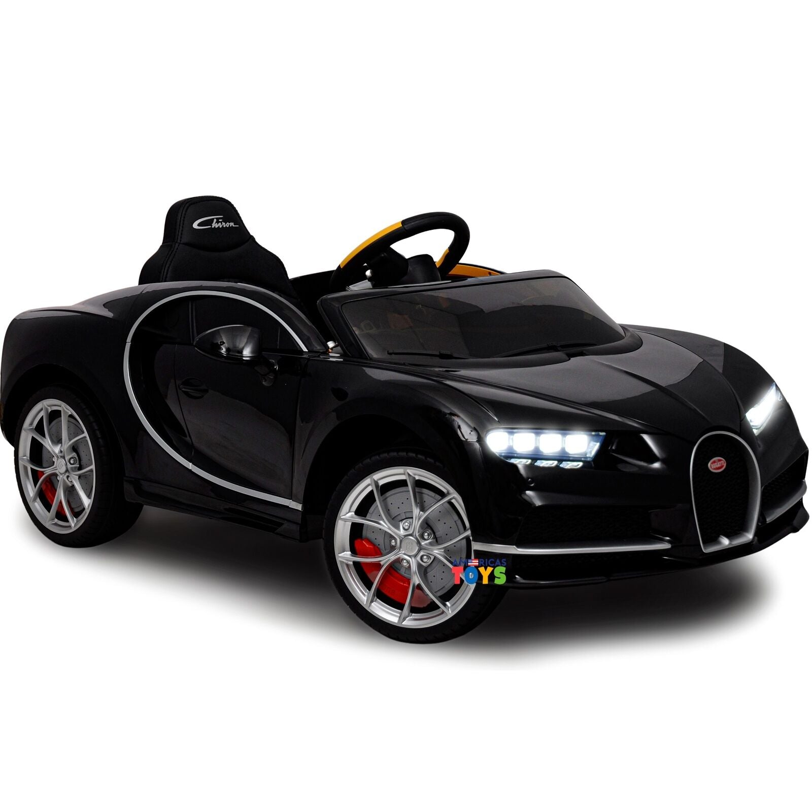 Licensed Bugatti R/C Car with Music, Leather Seat, and Multiple Color Options