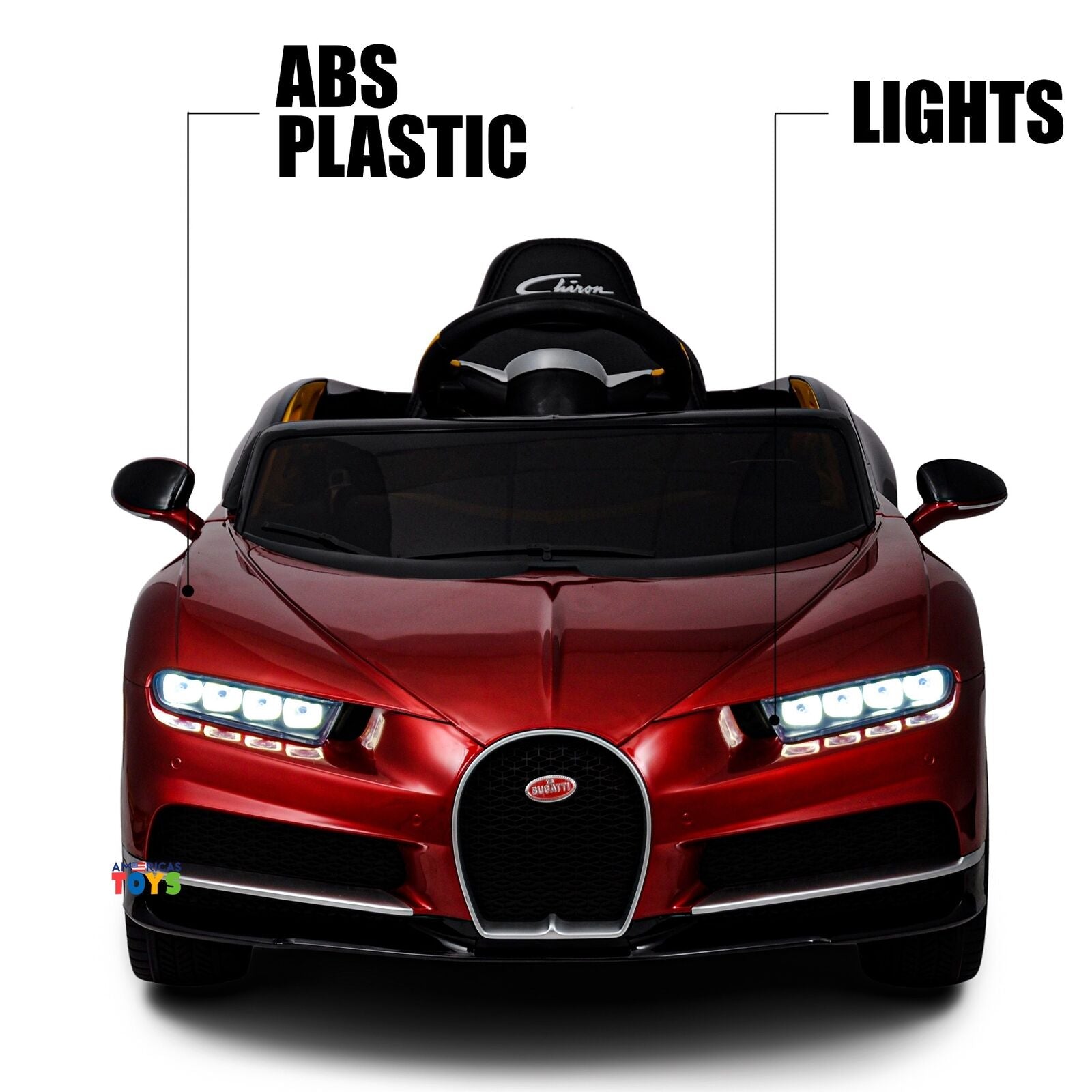 Licensed Bugatti R/C Car with Music, Leather Seat, and Multiple Color Options
