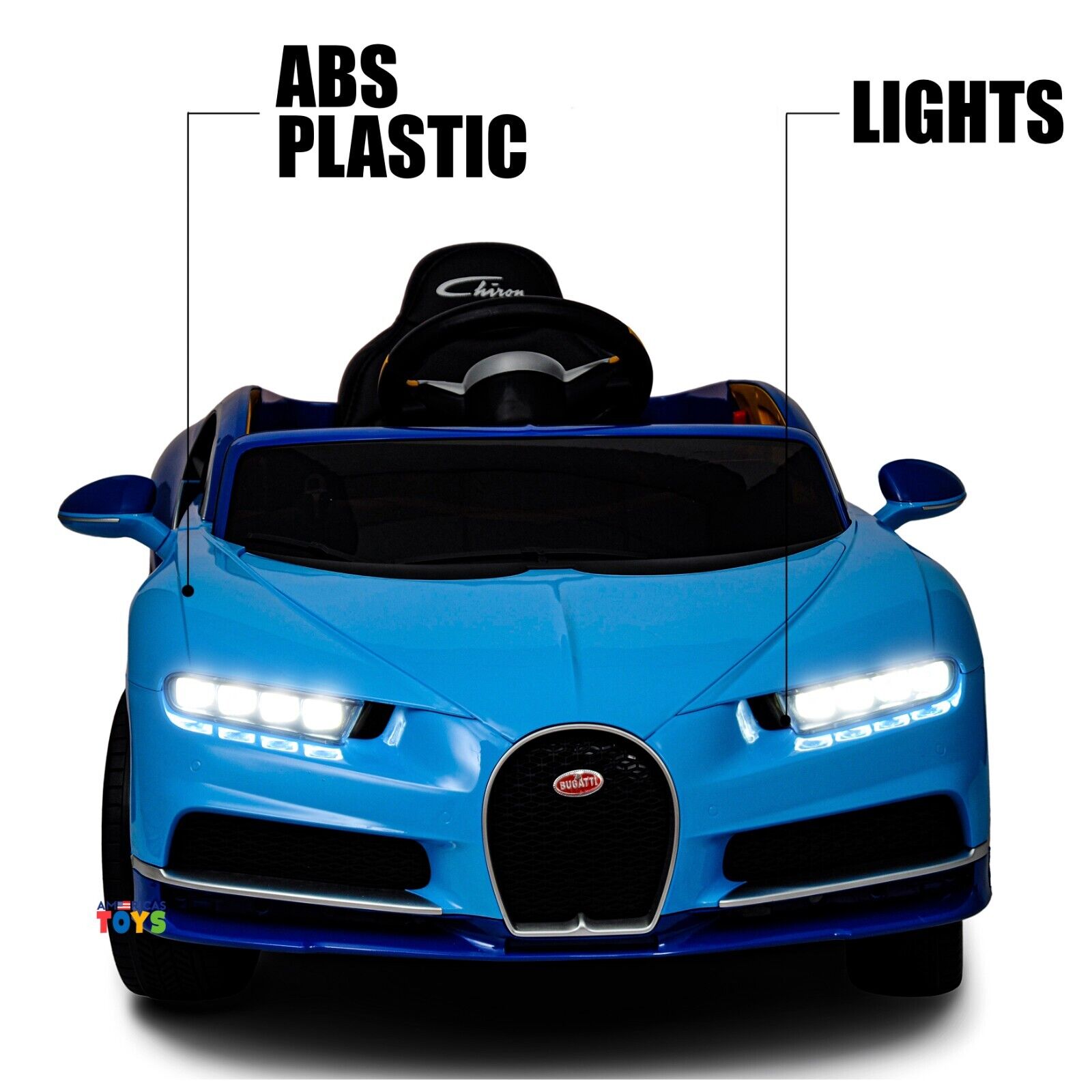 Licensed Bugatti R/C Car with Music, Leather Seat, and Multiple Color Options