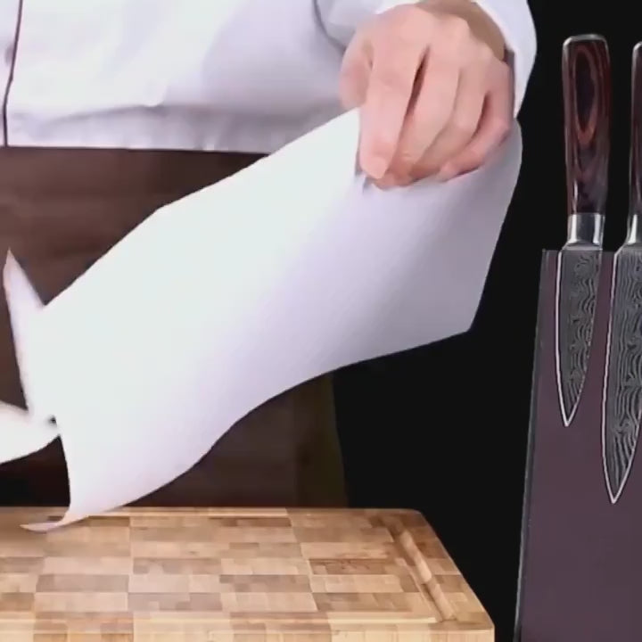 12 Damascus Pattern Kitchen Knives, Stainless Steel Chef'S Knife