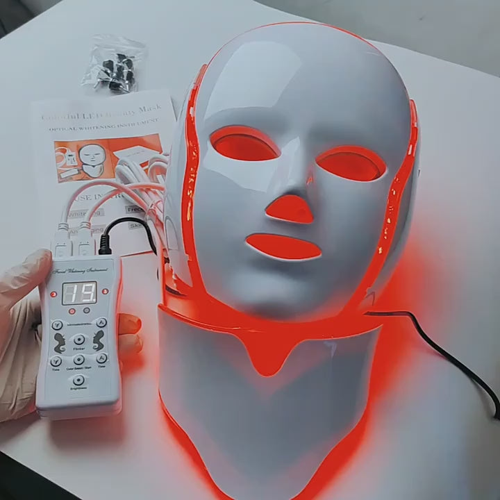 7 Color LED Light Facial Mask Adjustable LED Facial Mask Beauty Care Tool