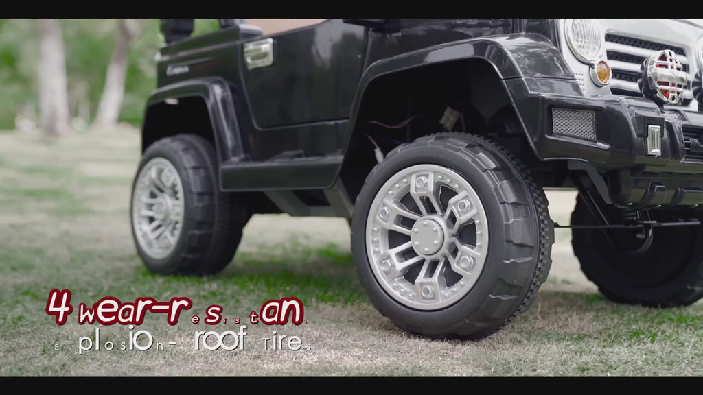 COSTWAY HOMEGX 12V Jeep Electric Vehicle, Ride On Powered Kids Car
