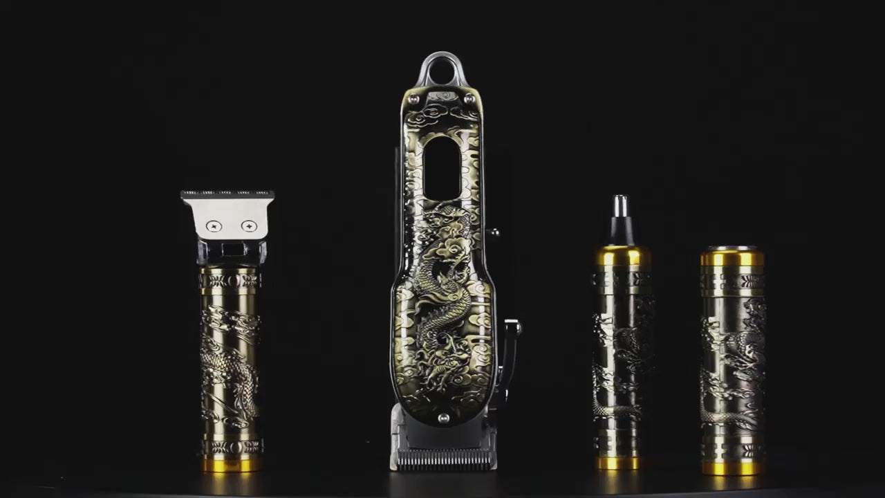 MENSURE Professional Hair Clippers For Men - 4pcs Hair Clipper Kit With Beard Trimmer, Nose Hair Trimmer & Razor