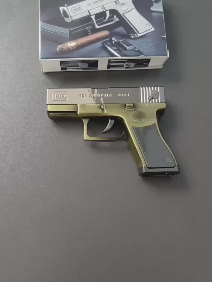 GodFire Creative Metal Gun Lighter - Refillable Butane Cool Lighter -Retro Revolver Windproof Lighter