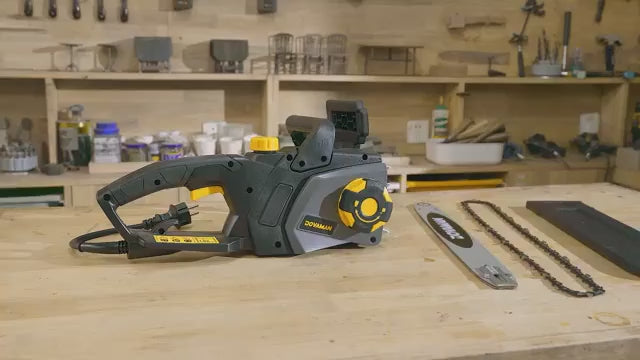 18-Inch Electric Chainsaw, 15-Amp Motor, Tool-Free Tensioning