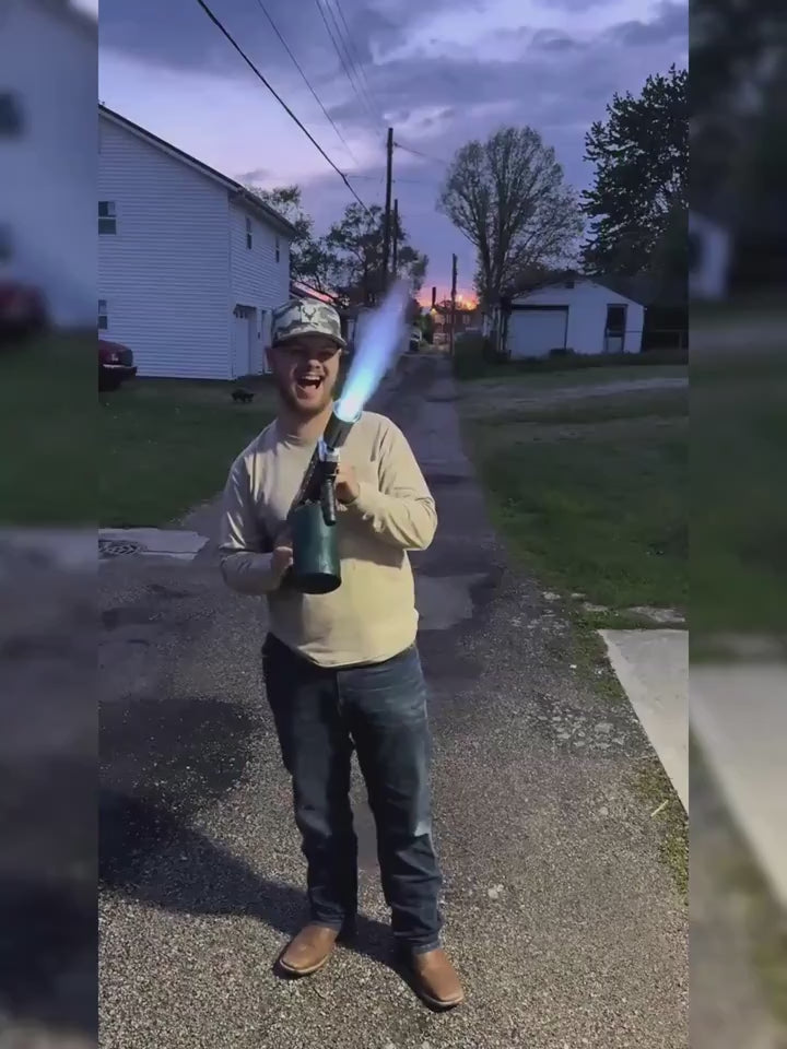 Flame Thrower Gun Torch, Propane Grill Torch Gun – Cooking Torch Head Max. 800000 BTUs – Culinary Torch Sous Vide – Adjustable Flamethrower for BBQ, Campfire