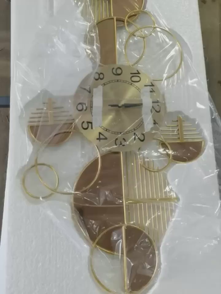 Metal Wall Clock Decorative 3D Metal Wall Art Clock For Living Room Bedroom Creative Modern Big Wall Clock Decor