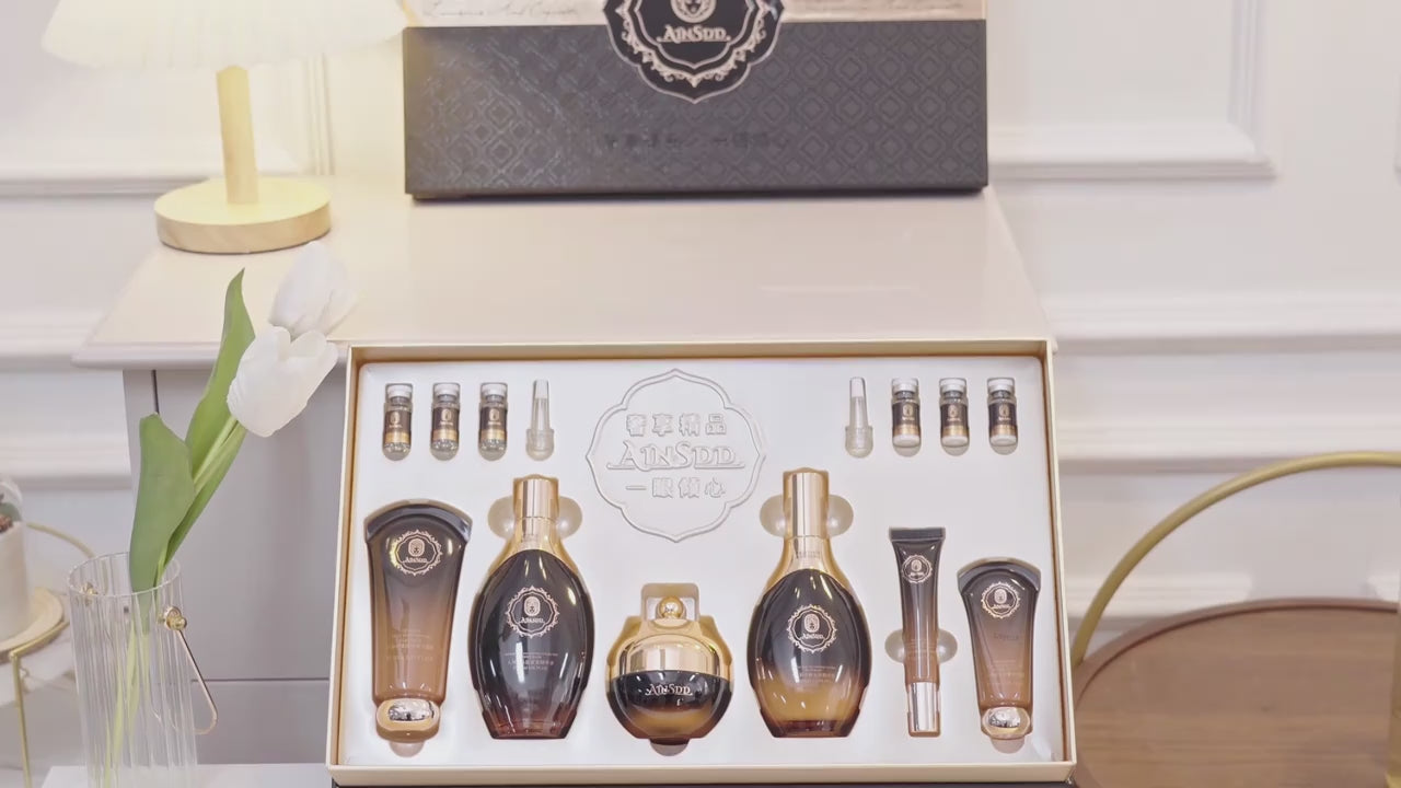 Ginseng Seed Polypeptide Luxury Skin Care 12pcs Set Helps Skin Maintain A Youthful Glow